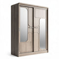Armoire en bois coloris naturel avec miroirs dimensions 150 x 60 x 180 cm